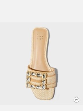 NWT A New Day Kelsey Buckle Sandals with Jeweled Buckle Size 10